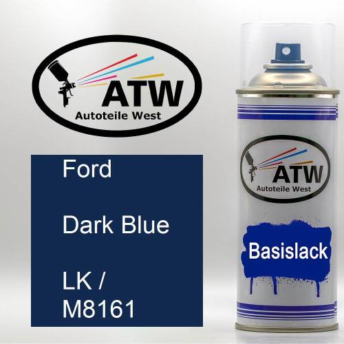 Ford, Dark Blue, LK / M8161: 400ml Sprühdose, von ATW Autoteile West.